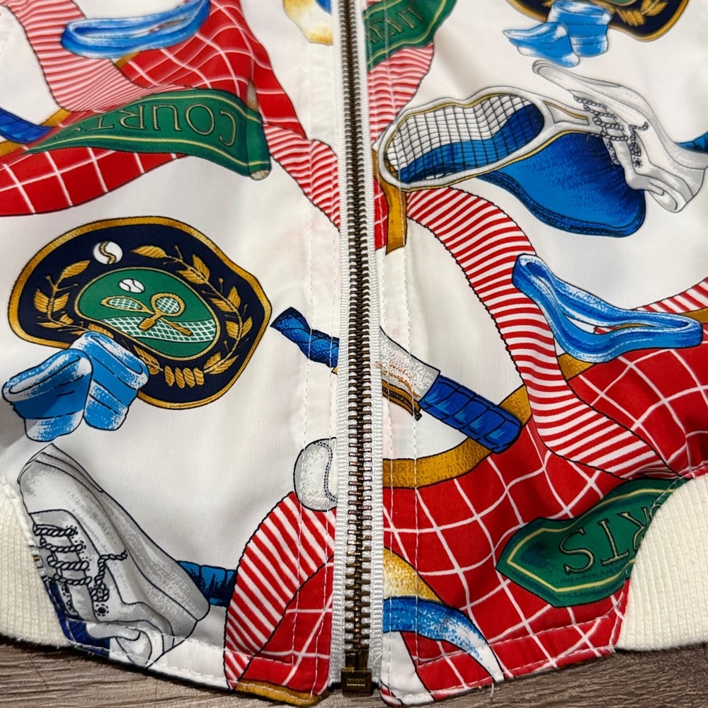 Vintage Tail Colorful Graphic Tennis Jacket - Picture 2 of 8